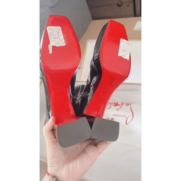 christian louboutin alleo botta 90 patent tall boots black EU38.5/US8.5 - Picture 10 of 12